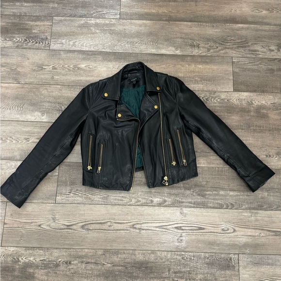 Genuine Leather Jacket with Gold Hardware - Picture 2 of 7